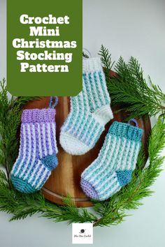 crochet mini Christmas stockings Crochet Advent Calendar, Christmas Stocking Decorations, Mini Christmas Stockings, Crochet Stocking, Christmas Stocking Pattern, Holiday Attire, Stocking Pattern, Crochet Home Decor, Crochet Home