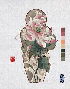 Japanese Ornaments, Neo Tattoo, Japanese Background, Japan Flower, Lotus Flower Pictures, Boho Art Drawings, Irezumi Tattoos, Lotus Art