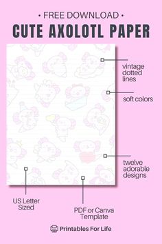 a pink background with an image of hello kitty on it and the text, free printable