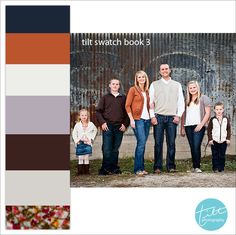 an image of a family posing in front of a rusted wall with the words fit switch book 3 on it