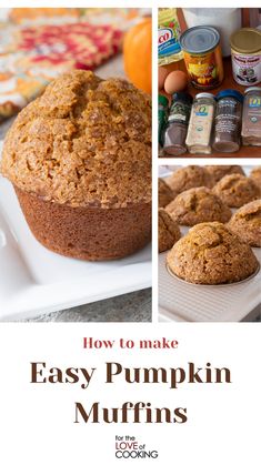 Tender, fluffy, and perfectly spiced, these easy pumpkin muffins are perfect for breakfast or snacks.  New Recipe ~ Easy Pumpkin Muffins   Link: https://fortheloveofcooking.net/recipe/easy-pumpkin-muffins  #recipe #pumpkinrecipes #pumpkinmuffins #bakingfromscratch #muffins #fallbaking #pumpkinseason #easybaking Pumpkin Date Muffins, Pumpkin Spice Muffins Easy, Breakfast Bundt, Easy Pumpkin Muffins, Breakfast Bundt Cake, Date Muffins, Pumpkin Muffins Easy, The Seasoned Mom, Scones Easy