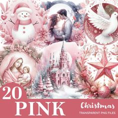 the pink christmas clipart collection