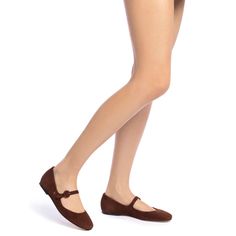 Blair Ballet Flat In Brown Suede L Logo, Hot Stamp, Stamp Logo, New Flat, Mary Jane Heels, Boot Pumps, Pumps Flat, Wedge Boots, Ballet Flat