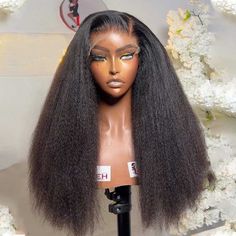 West Kiss Hair Kinky Straight Human Hair Lace Front Wigs With Baby Hair Affordable Black Hair Wigs 150% 180% 200% Density In Stock For Black Women West Kiss Hair, Yaki Hairstyles Black Women, Yaki Hairstyles, Box Braid Hair Styles, Frontal Styles, Hair Theory, Auburn Wig, Yaki Straight Hair, 2 Hairstyles