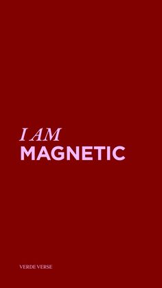 i am magnetic text on a red background