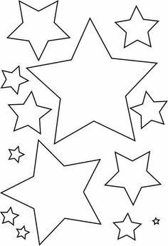 a coloring page with stars on it