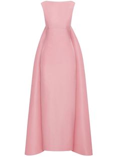 Oscar De La Renta Draped Faille Silk Gown - Farfetch Classic Formal Dresses, Pink Wedding Gowns, Gala Gowns, Gown Pink, Dr Closet, Dramatic Classic, Style Essentials, Fantasy Gowns, Designer Drapes