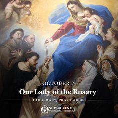 a painting with the words our lady of the rosary