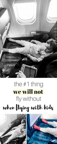 an airplane with the words, the 1 thing we will not fly without flying with kids