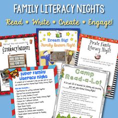 the family library night is an engaging activity for children to learn how to read and write