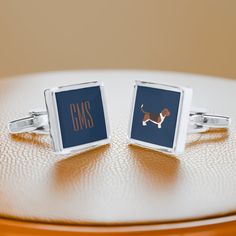 Fun Beagle Dog Breeds Monogrammed Cufflinks Cufflinks, Personalized Gifts, Monogram, Dogs