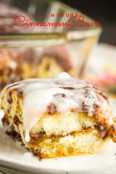 cinnamon bundt cake with icing on a plate