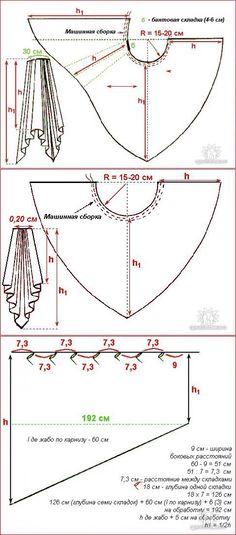 the diagram shows how to cut and sew an origami style dress pattern