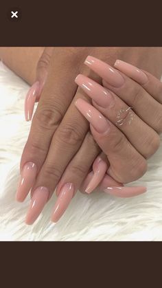 Long Nude Acrylic Nails, Ombre Nails Coffin, Nude Acrylic Nails, Acrylic Coffin Nails, Unghie Nail Art, Hot Pink Nails, Ombre Acrylic Nails, Acrylic Coffin, Acrylic Nails Coffin