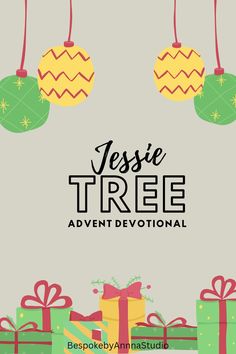 christmas presents with the text jesus tree adventure