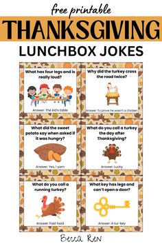 free printable thanksgiving lunchbox jokes for kids