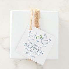 Dove Blue Boy Baptism Thank You Baby Girl Baptism Ideas, Girl Baptism Ideas, Girl Baptism, Baptism Girl, Favor Tags