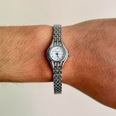 2000s Vintage Style Cute Silver Round Stainless Steel Quartz Watch Works And Time Can Be Changed Cute Dainty Watch These Watches Are Unisex :)! 8inch Length Brand New Dainty Watch, Silver Watches Women, Y2k Men, 2000s Vintage, Watches Jewelry, Silver Man, Vintage Accessories, Silver Watch, Quartz Watch