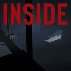 an image of the inside of a building with red lettering on it that says inside