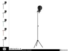 an image of a tripod with lights on it and the words oracalla music room