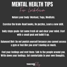 Mental health tips for lockdown. #healthy #fitness #fitnessmotivation #gym #gymlife Step Goals, Gym Quote, Learn A New Skill, Clear Your Mind, Healthy Fitness, Online Coaching, Balanced Diet, Gym Life, Health Tips