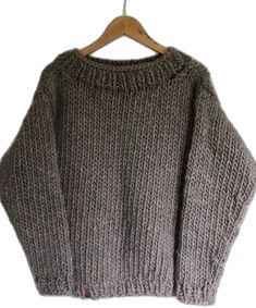 Oversized Jumper, Super Bulky, Super Chunky, Chunky Knitwear, Pullover Sweater Women, Mens Jumpers, Women Pullover, Natural Wool, Jumpers For Women