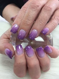 Awesome purple ombré nails Ombre Sns, Purple Ombre Nails, Opal Nails, Nails Ombre, Nails Purple, Purple Nail Designs, Lavender Nails, Purple Nail, Ombre Nail Designs