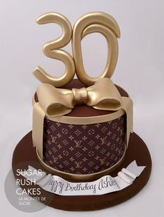 a cake with the number 30 on it