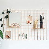 a white wall with some plants and pictures on it