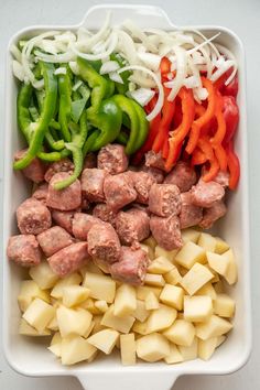 the food is prepared and ready to be cooked in the oven or on the grill