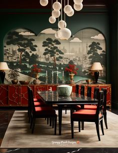 Chinoiserie Chic Interior Design, Indochine Interior, Hamptons Style Interior, Western Interior, Modern Chinoiserie, Dark Bedroom, Asian Homes, Asian Home Decor, Winter Design