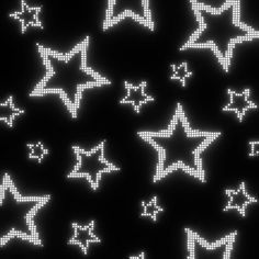 many white stars on black background