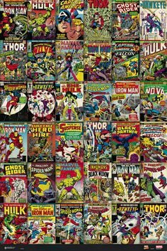 an image of comic covers from the 1960s's and early'80s's