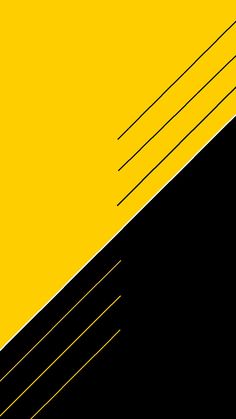 a yellow and black background with lines on the bottom right hand corner that are diagonal