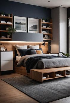 39 Modern Bedroom Designs: Where Comfort Meets Sleek Style Kids Bedroom Designs Boys, Contemporary Minimalist Bedroom, Teenager Bedroom Design, Male Bedroom Ideas, Bedroom Design Styles, Sophisticated Bedroom, Teen Bedroom Designs, Minimalist Bedroom Design, Mens Bedroom