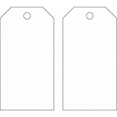 two blank tags are shown in the shape of an oval and rectangular rectangles