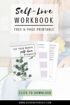 Self Love Worksheet, Self Love Workbook, Happy And Confident, How To Believe, Practicing Self Love, More Confidence, Positive Self Talk, Feel Happy, Self Love Affirmations