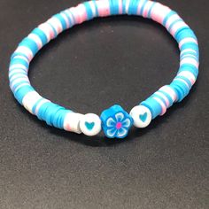 Read & See All Photos! Hand Crafted Blue & Pink Hawaiian Flower & Heart Clay Bead Bracelet These Handmade Bracelets Are Stretchable So Will Fit Most Children’s And Adults Wrist Sizes Comfortably. Size: Os (7" Inch Stretchable Elastic) Color: Blue, Pink & White (Color May Vary Slightly Due To Lighting) ***Sold Separately*** Tags: #Christmasgift #Gift #Giftforhim Same/Next Day Shipping! Thanks For Stopping By My Poshmark Closet! Tennessee Clay Bead Bracelets, Slay Bracelets, Blue Clay Bead Bracelets, Bracelet Buisness, Hawaiian Bracelets