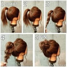 Casual Updo, Updo Styles, Hair Homecoming, Fast Hairstyles, Medium Long Hair, Work Hairstyles, Penteado Cabelo Curto, Hairstyles Black, Homecoming Hairstyles