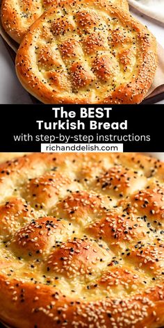 the best turkish bread with step by step instructions is ready to be eaten and served