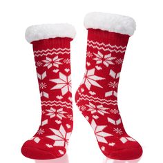 Complete Festive Set: One pair of Red Christmas socks, a delightful addition to your holiday wardrobe. Soft cloud-like material will keep your feet and toes warm in cold weather.With a mid-calf silhouette and a cover, they offer warmth and style in one. Get ready to embrace the holiday spirit with these delightful Christmas socks.High-Quality Material: Crafted from 100% polyester, these red socks are made of high-quality material, ensuring they are extra soft, durable, and wrinkle-resistant. The Warm Cozy Socks For Stocking Stuffer, Cozy Winter Socks For Stocking Stuffers, Comfortable Socks For Winter Stocking Stuffers, Cozy Socks For Stocking Stuffer, Cozy Warm Socks For Stocking Stuffers, Comfortable Cozy Socks For Stocking Stuffers, Snug Comfortable Winter Socks, Casual Red Winter Stockings, Casual Winter Socks For Stocking Stuffers