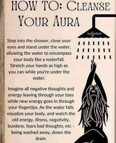 Cleanse Your Aura, Feminine Spirituality, Spiritual Awakening Signs, Spiritual Psychology, Witch Spirituality, Magic Spell Book, Yoga Mantras, Bad Thoughts, Witchcraft Spell Books