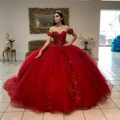 #ad Red And Gold Quinceanera Dresses, Red Quince Dress, Red Quinceanera Ideas, Burgundy Quinceanera Dresses, 15 Girls, Quinceanera Dresses Red, Quinceanera Themes Dresses, Quinceanera Dresses Gold, Quince Dresses Mexican