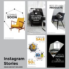 the instagram stories are designed to be used for social media and advertising purposes, as well as brochures or posters