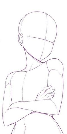 a drawing of a person with their arms crossed