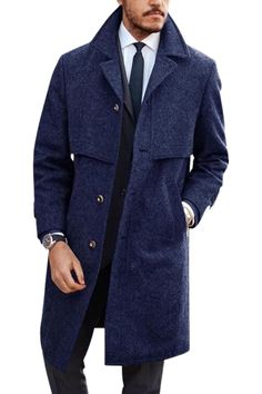 About this item

►【Feature】: Men's winter casual long overcoat, designed with single breasted, classic notch lapel, two side pockets and inner pocket, regular fit, long sleeve, thick quilted lining makes the coat warmer. Thick warmth, fashionable and classic.
►【Material】: 90% Polyester and 10% cotton. It feels like wool blend to the touch, with excellent workmanship, soft and comfortable, thick and warm, suitable for casual daily wear or business formal wear in fall and winter. Provide you a warm wearing experience.
►【Match】: Perfect as a warm trench coat for spring, fall and winter. It is roomy enough, you can adds shirts, sweater, knitted vest or light down jacket according to the weather. And you can also wear with a scarf to add extra style to your outfit. Long Pea Coat, Long Peacoat, Knitted Vest, Business Formal