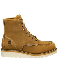 Full-grain leather. 6" lace-up boots. Round steel toe. Mesh lining. Cushioned footbed. ASTM F2413 protective toe/electrical hazard protection Work Boots For Women, Womens Cowgirl Boots, Carhartt Womens, Weights For Women, Brown Flats, Work Wear Women, Womens Wedges, Boots For Sale, Cowgirl Boots