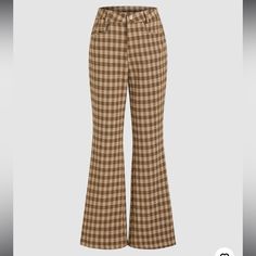 Cute Flare Plaid Pants. Cider Brand. Brand New, Never Worn. Still Has Tags. Size S. So Cute, Just A Little Too Short For Me. Currently Sold Out. Flare Leg Pants, Houndstooth Pattern, Plaid Pants, Pants Color, Too Short, Cider, Leg Pants, Boot Cut, So Cute