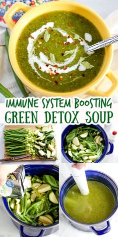 Blended Vegetable Soup, Green Soup, Detox Soup, Vegan Soup, Healthy Soup Recipes, Raw Food, Detox Recipes, Healthy Soup, Vegetable Soup