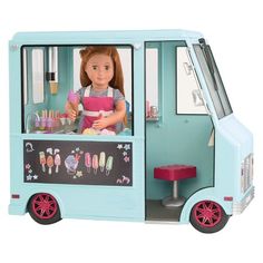 Our Generation Doll Accessories, Our Generation Doll, Our Generation Dolls, Indoor Toys, Best Kids Toys, Ice Cream Truck, Top Toys, Ice Cream Party, Our Generation